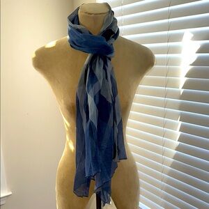 Women’s Burberry lightweight blue and black checked scarf.  Great condition